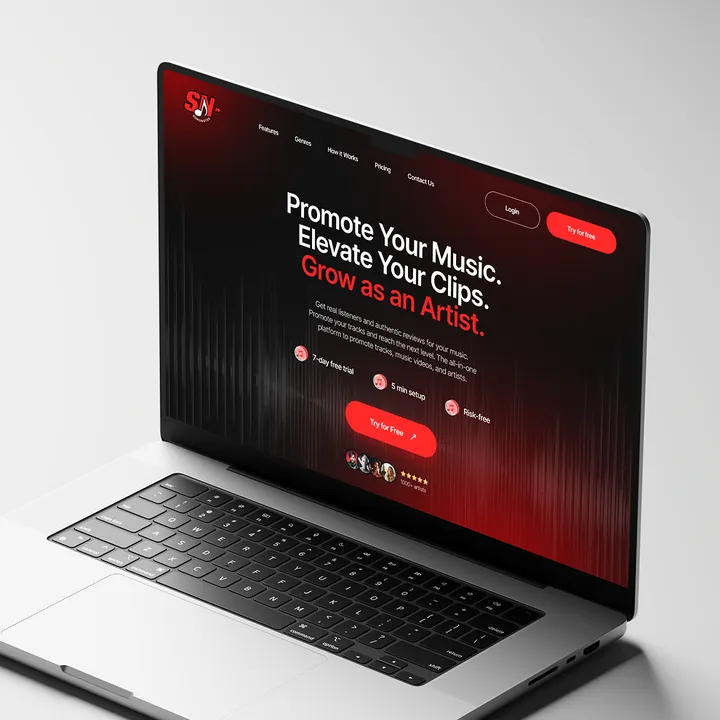 Проект: лендинг сервиса SongNotes для музыкантов